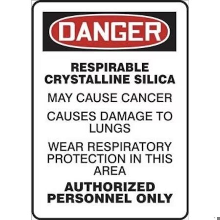 Accuform OSHA DANGER SAFETY SIGN RESPIRABLE MCAW044XP MCAW044XP